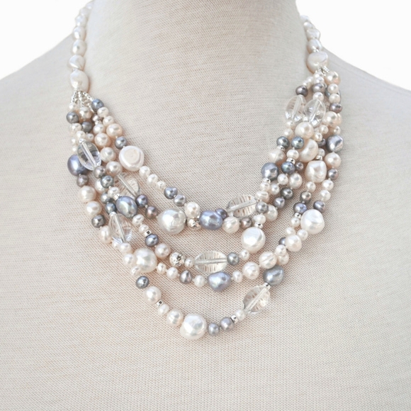 NWT Rockhill Designs Sterling Silver and Pearl necklace